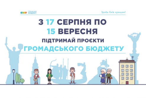 Голосування за проєкти Громадського бюджету буде тривати до 15 вересня